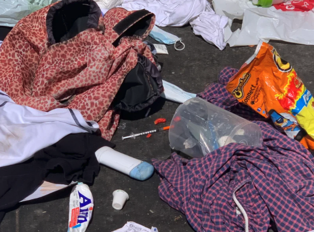 Trash, Needles, Human Waste Litter San Diego Sidewalks